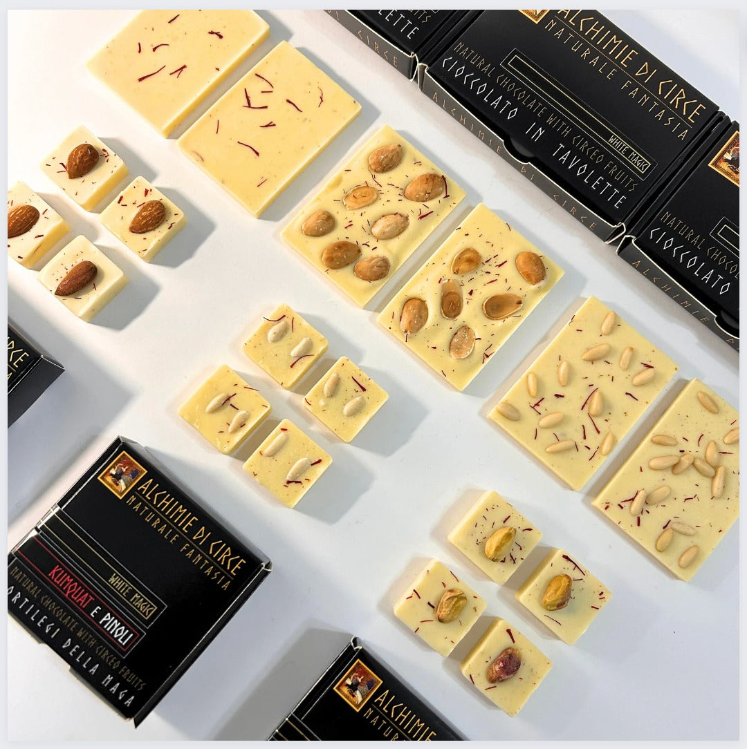 Choco Box 'White Magic' - Praline e Tavolette Bianche allo Zafferano
